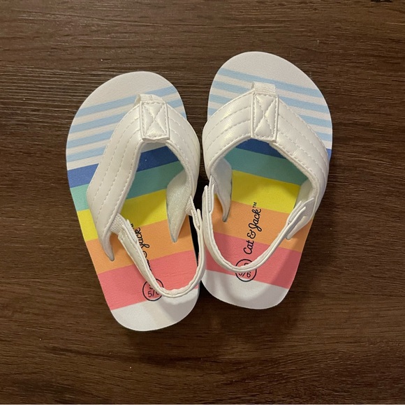 NWOT Cat & Jack Flip-Flops (5/6) - Picture 3 of 3